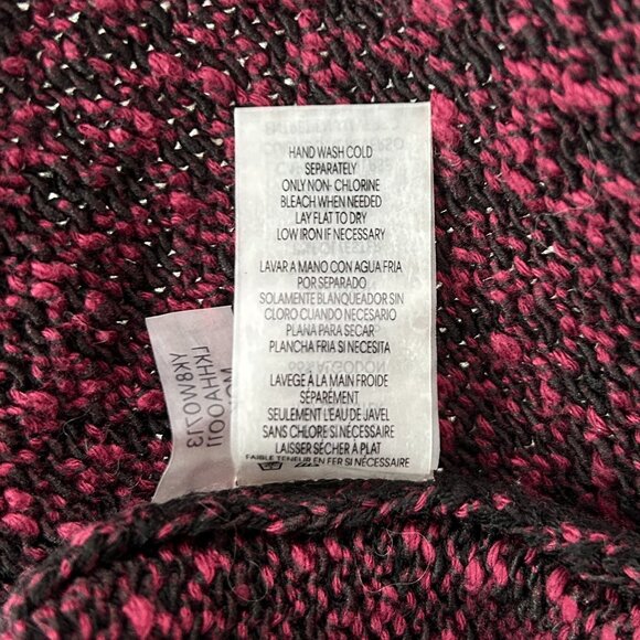 Karl Lagerfeld quiet-luxury burgundy black knit cardigan – Women’s Medium M - Picture 10 of 11